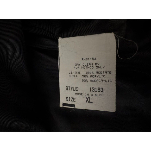 Donna Salyers Fabulous Furs Vest Women's XL Black Boho Faux Pockets Chic Glam - Picture 9 of 9